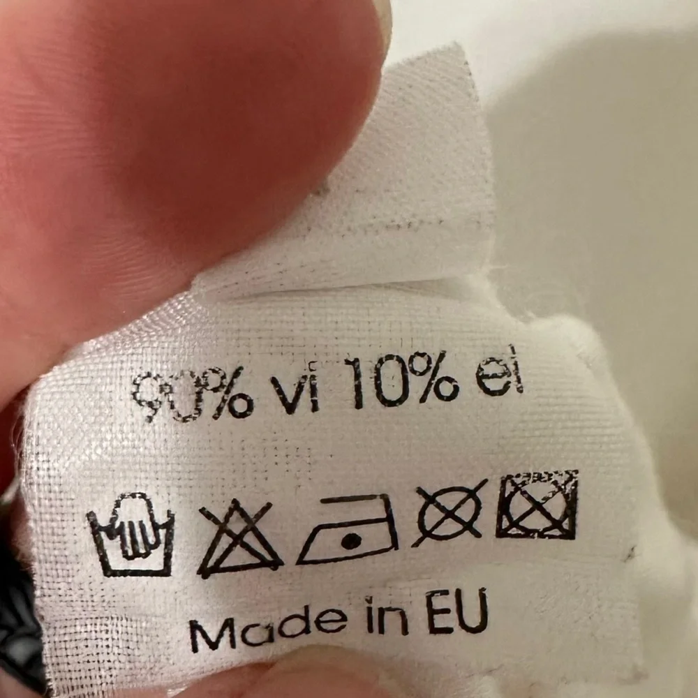 Peter O. Mahler Top Large Asymmetric Neckline White Jersey Knit Stretch Tunic - Picture 5 of 7